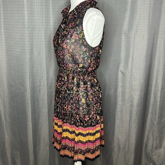 AMERICAN RAG SMALL FLORAL SLEEVELESS MIDI SHEER DRESS - Picture 2 of 11